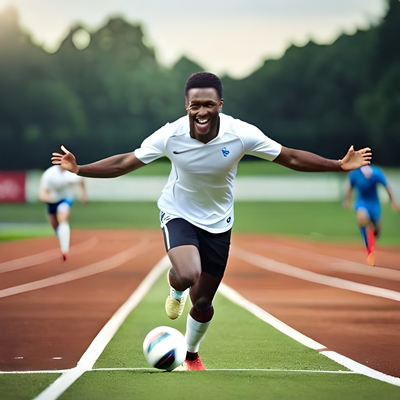 Un sportif malien heureux